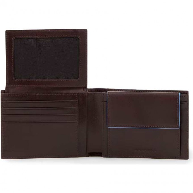 Кошелек мужской PIQUADRO BLUE SQUARE REVAMP коричневый PU1392B2VR/MO Кошелек мужской PIQUADRO BLUE SQUARE REVAMP коричневый PU1392B2VR/MO