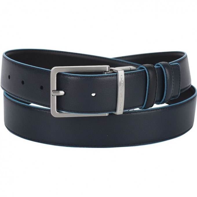 Ремень мужской PIQUADRO BLACK SQUARE (черный/синий) CU2619B2/NBLU2 Ремень мужской PIQUADRO BLACK SQUARE (черный/синий) CU2619B2/NBLU2