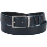 Ремень мужской PIQUADRO BLACK SQUARE (черный/синий) CU2619B2/NBLU2