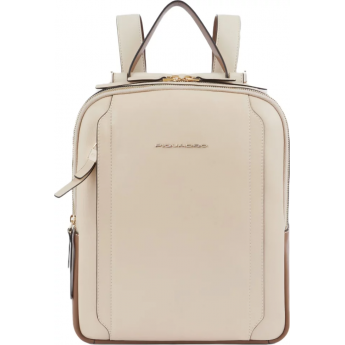 Рюкзак женский PIQUADRO CIRCLE CA5566W92/BECU бежевый/кофейный кожа