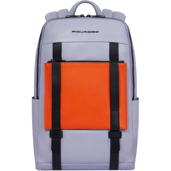 Рюкзак PIQUADRO DAVID серый/оранжевый CA6363S130/GR Рюкзак PIQUADRO DAVID серый/оранжевый CA6363S130/GR