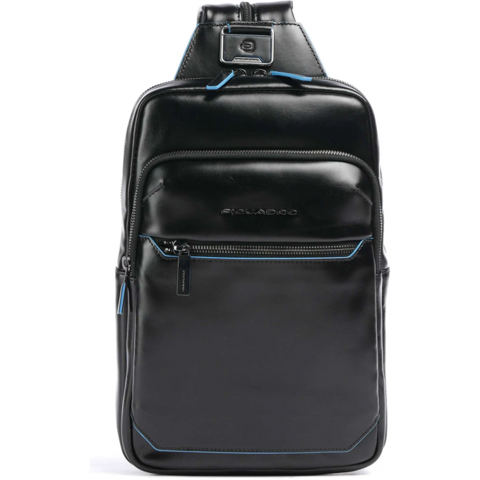 Рюкзак слинг мужской PIQUADRO BLUE SQUARE черный CA6589B2/N Рюкзак слинг мужской PIQUADRO BLUE SQUARE черный CA6589B2/N