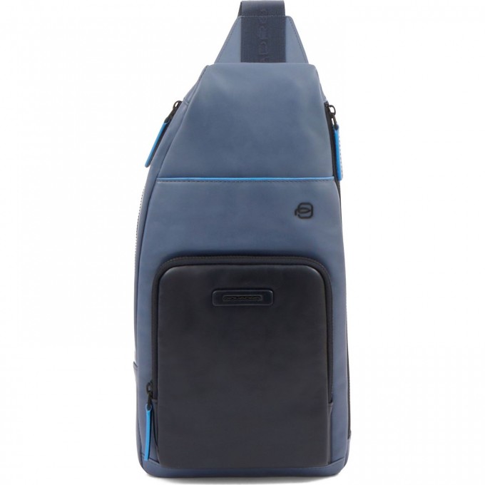 Рюкзак слинг PIQUADRO BLUE SQUARE REVAMP темно-синий/синий кожа CA5577B2V/BLBL Рюкзак слинг PIQUADRO BLUE SQUARE REVAMP темно-синий/синий кожа CA5577B2V/BLBL