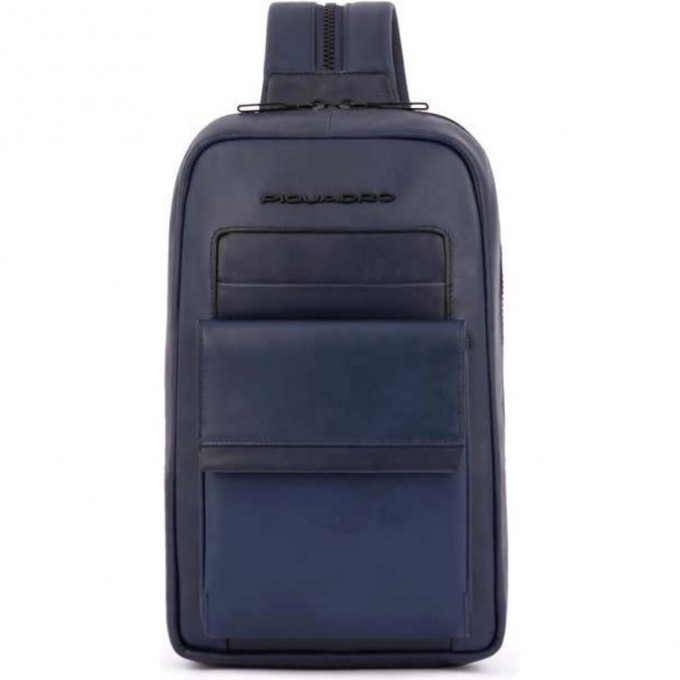 Рюкзак слинг PIQUADRO FINN синий кожа CA5982S123/BLU Рюкзак слинг PIQUADRO FINN синий кожа CA5982S123/BLU